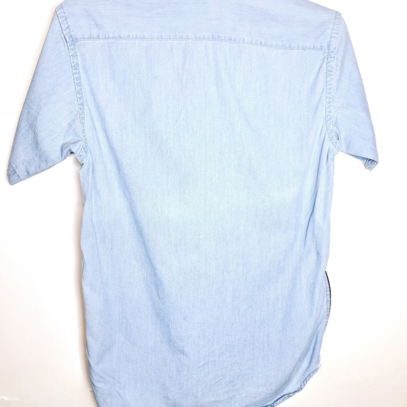 A Bathing Ape Brand " The Chambray Ape" button-down short sleeve shirt size L. - Picture 2 of 13